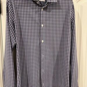 Mizzen+Main Navy and White Plaid Shirt